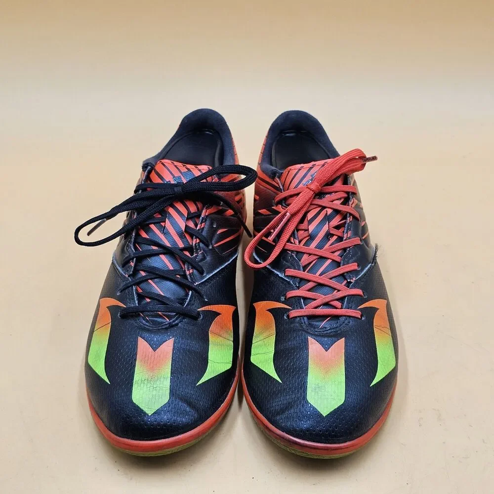 Adidas Messi 15.3 Indoor Soccer Shoes Black/Solar Red/Green Mens Size 7 AF4846